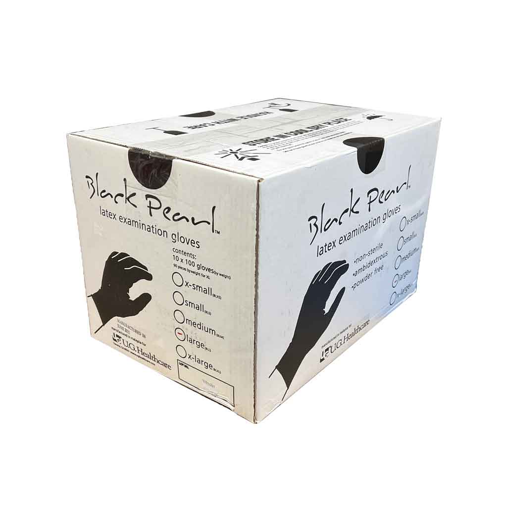 Black Pearl Luxury Latex Exam Gloves 6 mil Powder Free - Image 7
