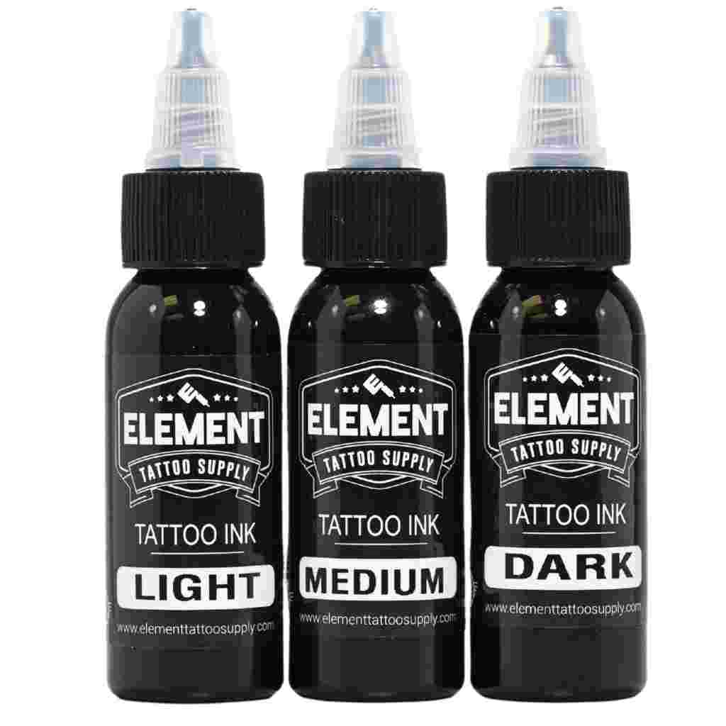 Element Ink Grey Wash Tattoo Ink Set - 5 Shades - Image 8