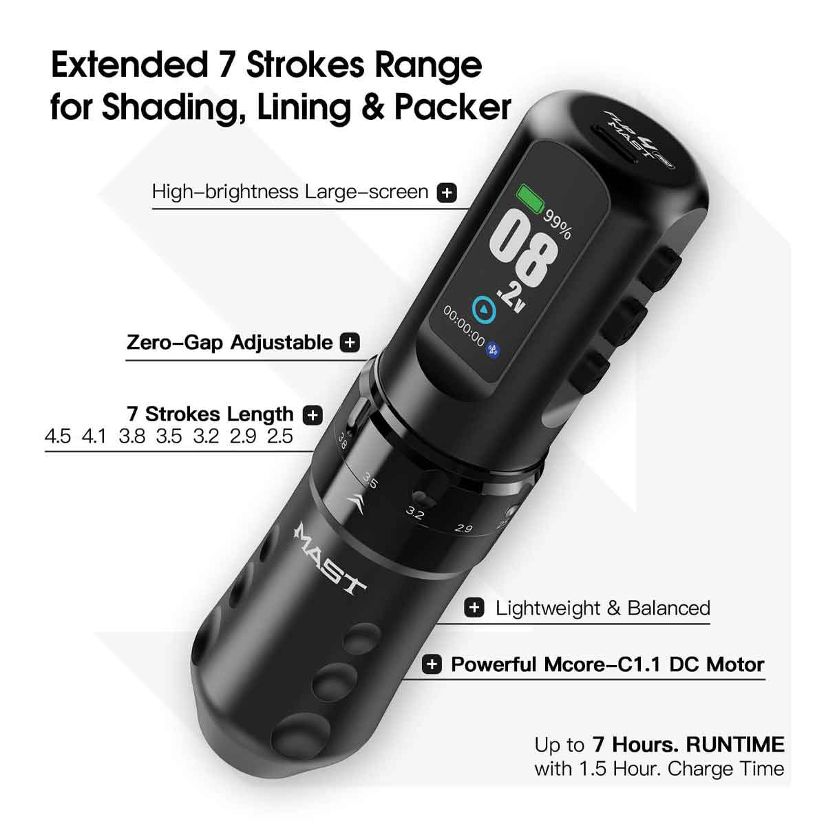 Mast Fold 2 Pro Wireless Pen Machine 2.4-4.2mm Stroke Length - Image 3
